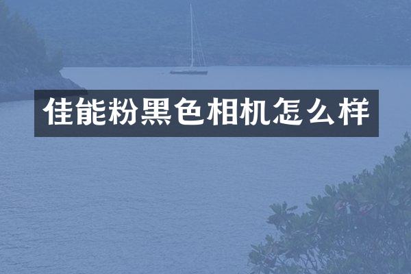 佳能粉黑色相机怎么样