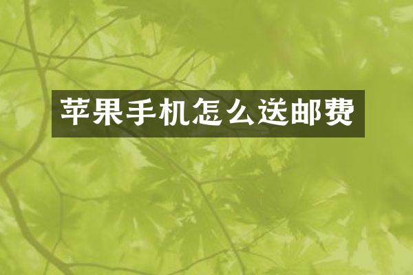 苹果手机怎么送邮费