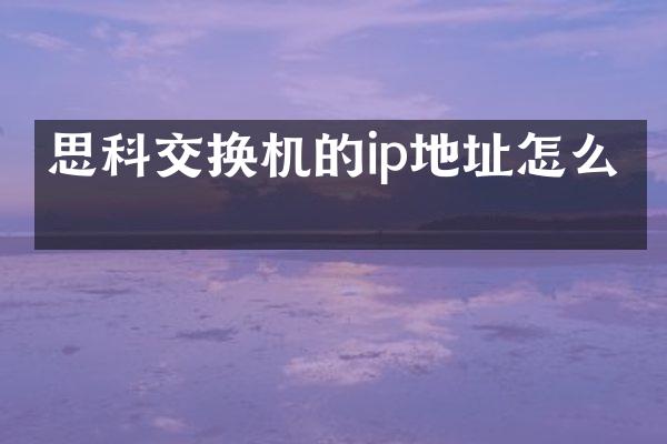 思科交换机的ip地址怎么看
