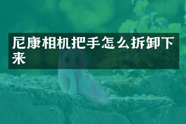 尼康相机把手怎么拆卸下来