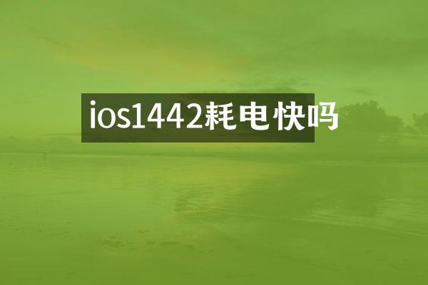 ios1442耗电快吗