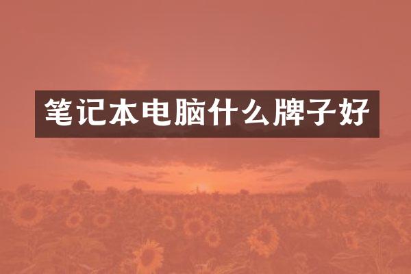 笔记本电脑什么牌子好
