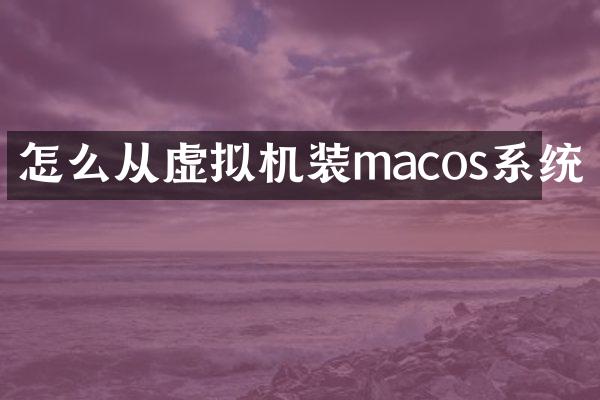 怎么从虚拟机装macos系统