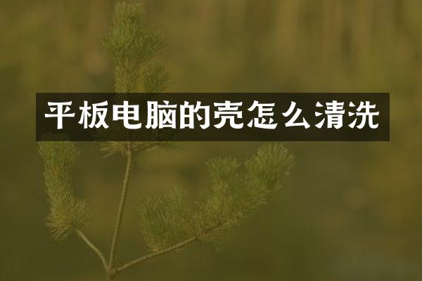 平板电脑的壳怎么清洗