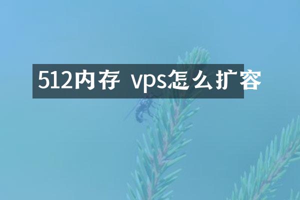512内存 vps怎么扩容