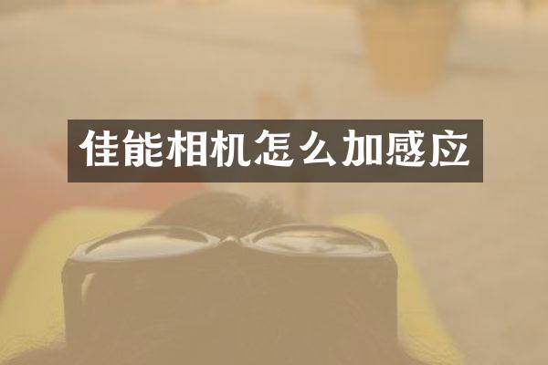 佳能相机怎么加感应