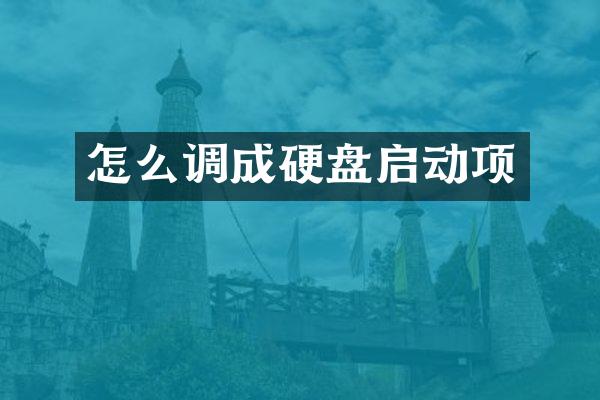 怎么调成硬盘启动项