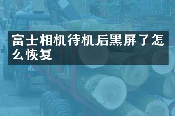 富士相机待机后黑屏了怎么恢复