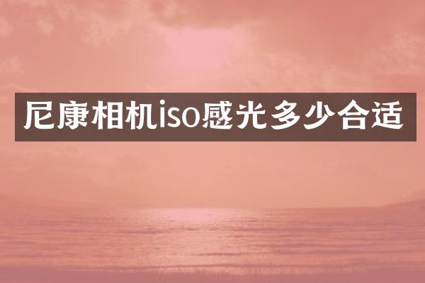 尼康相机iso感光多少合适