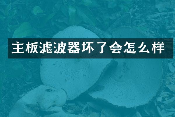 主板滤波器坏了会怎么样