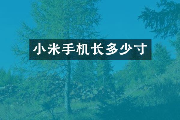 小米手机长多少寸
