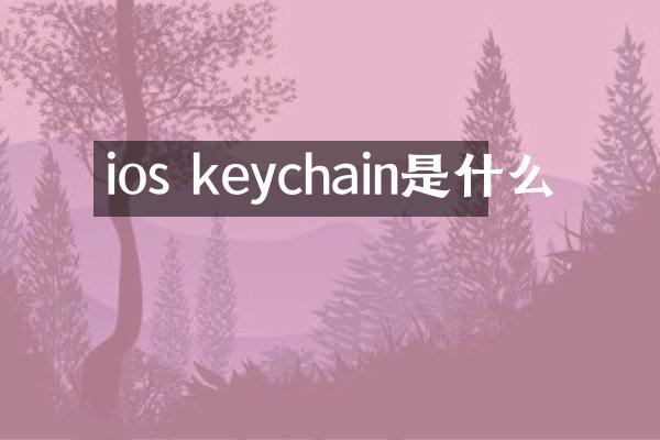 ios keychain是什么