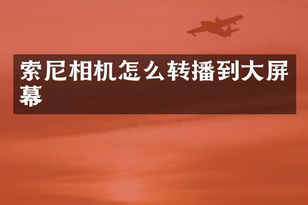 相机怎么转播到大屏幕