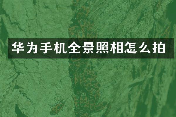 华为手机全景照相怎么拍