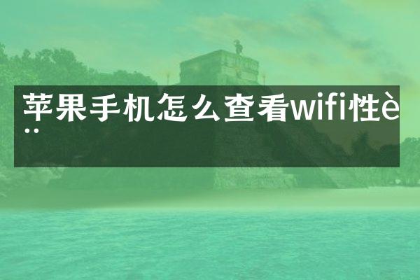苹果手机怎么查看wifi性质