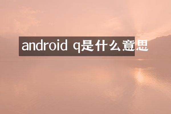 android q是什么意思