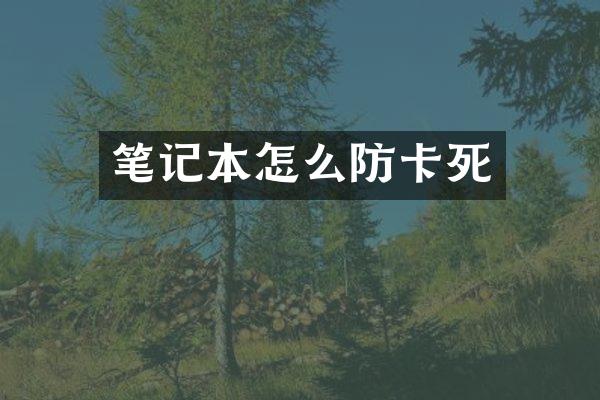 笔记本怎么防卡死