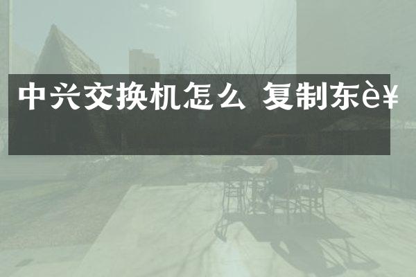 中兴交换机怎么 复制东西