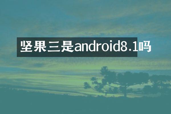 坚果三是android8.1吗