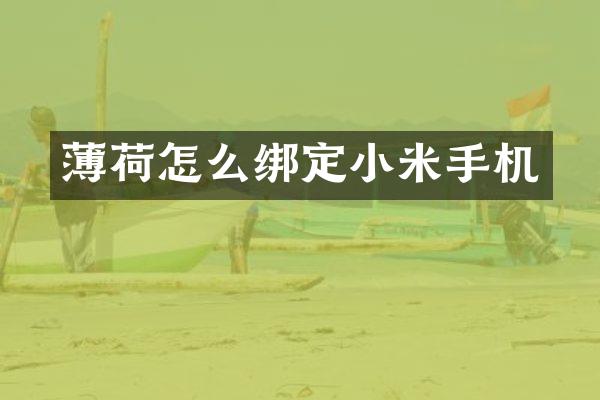 薄荷怎么绑定小米手机