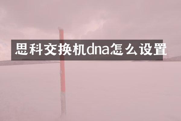 思科交换机dna怎么设置