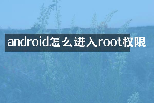 android怎么进入root权限