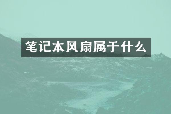 笔记本风扇属于什么