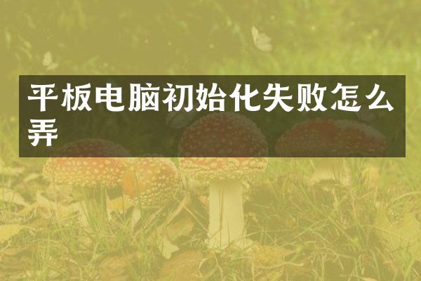 平板电脑初始化失败怎么弄