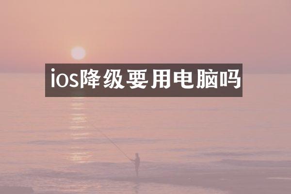 ios降级要用电脑吗