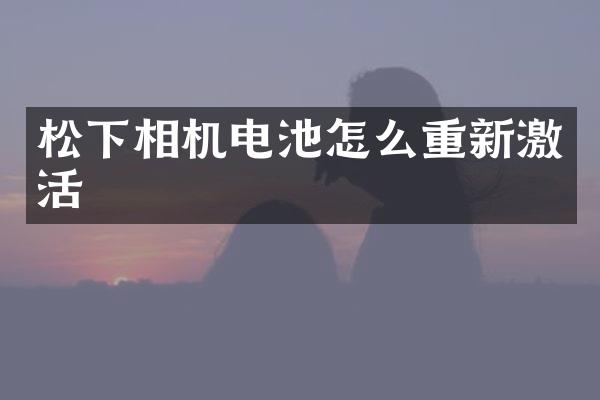 相机电池怎么重新激活