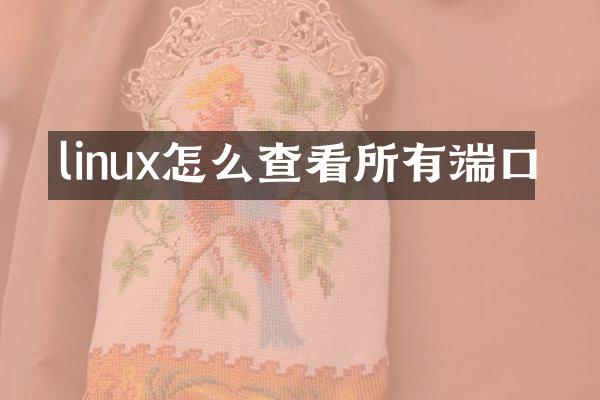 linux怎么查看所有端口