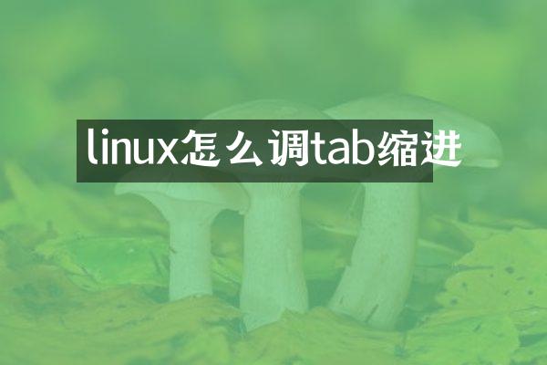 linux怎么调tab缩进