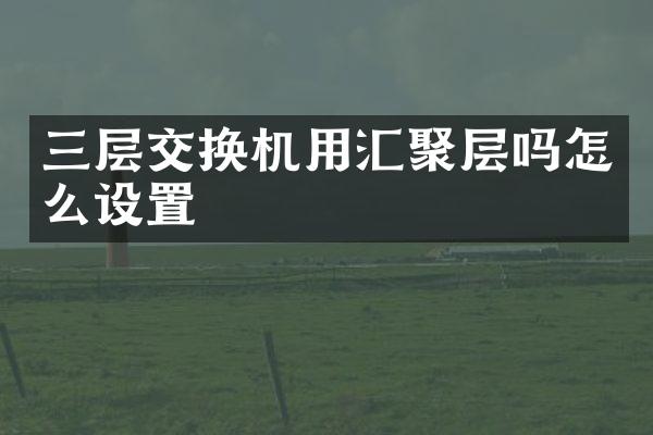 三层交换机用汇聚层吗怎么设置