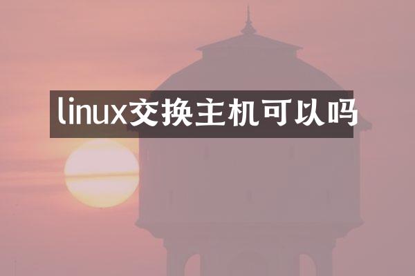 linux交换主机可以吗
