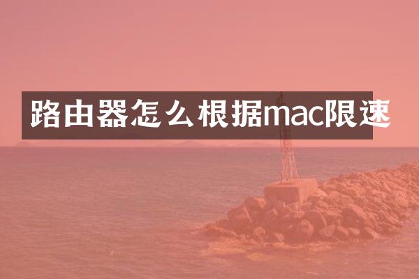 路由器怎么根据mac限速