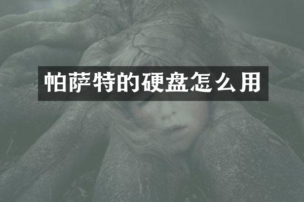 帕萨特的硬盘怎么用