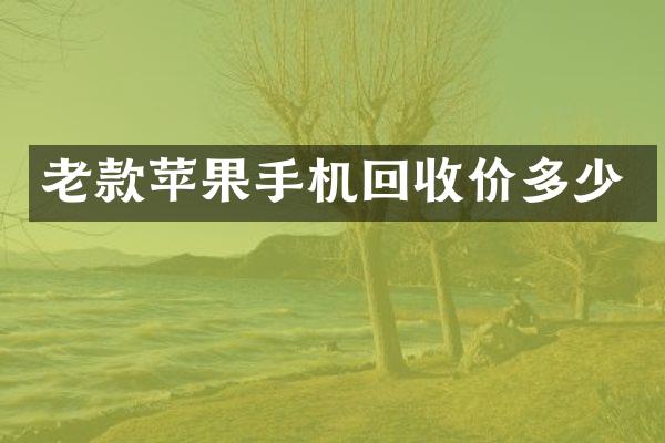 老款苹果手机回收价多少