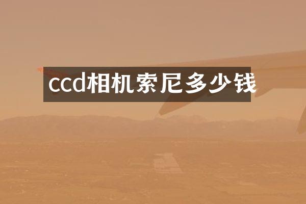 ccd相机多少钱
