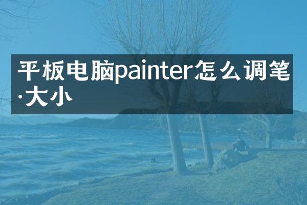 平板电脑painter怎么调笔刷大小