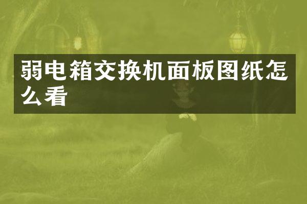 弱电箱交换机面板图纸怎么看