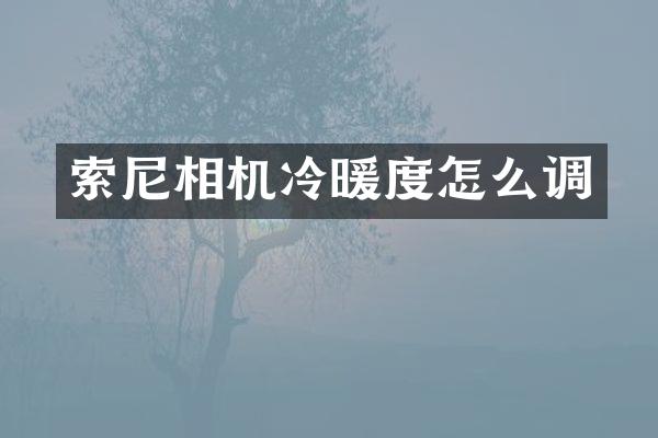 相机冷暖度怎么调
