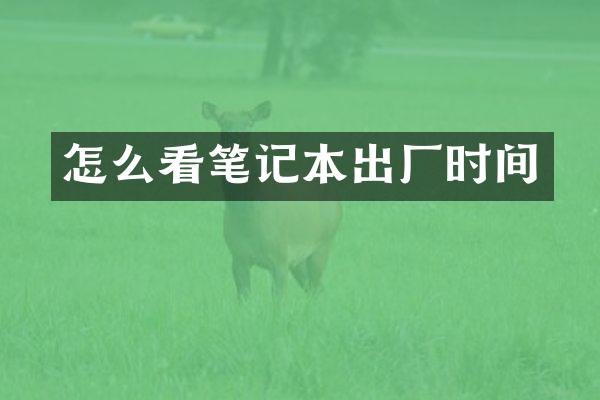 怎么看笔记本出厂时间