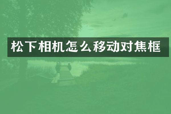 相机怎么移动对焦框