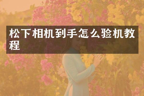 相机到手怎么验机教程