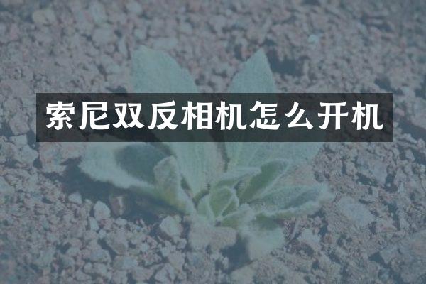 双反相机怎么开机