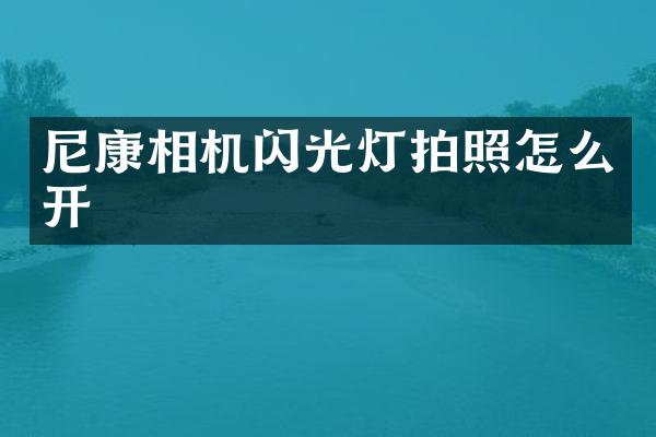 尼康相机闪光灯拍照怎么开