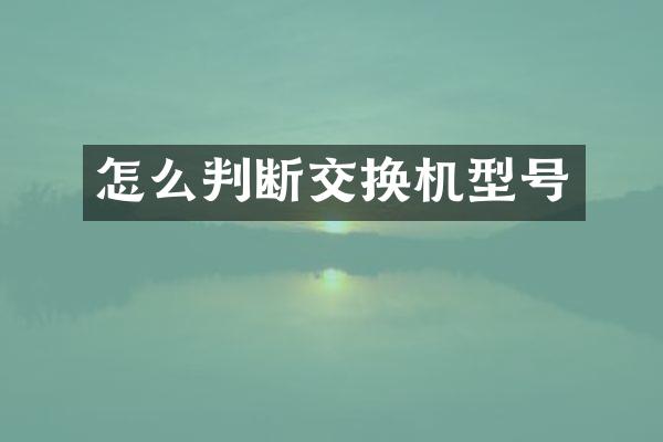 怎么判断交换机型号