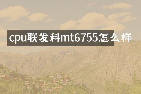 cpu联发科mt6755怎么样