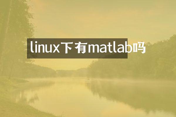 linux下有matlab吗