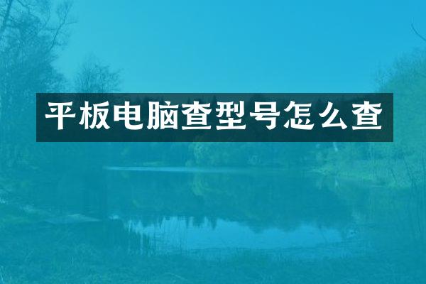 平板电脑查型号怎么查